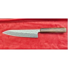 Tsunehisa 440C Damascus Nashiji нож Гиото-Gyuto 180mm - Дъб