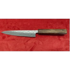 Tsunehisa 440C Damascus Nashiji нож Пети-Petty 150mm - Дъб