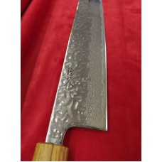 Tsunehisa AUS-10 нож Кирицуке-Kiritsuke 240мм Hammered Damascus