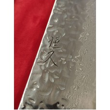 Tsunehisa AUS-10 нож Кирицуке-Kiritsuke 240мм Hammered Damascus