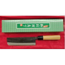 Kajiwara Tuomu нож Nakiri-Накири 170mm Blue Steel 2