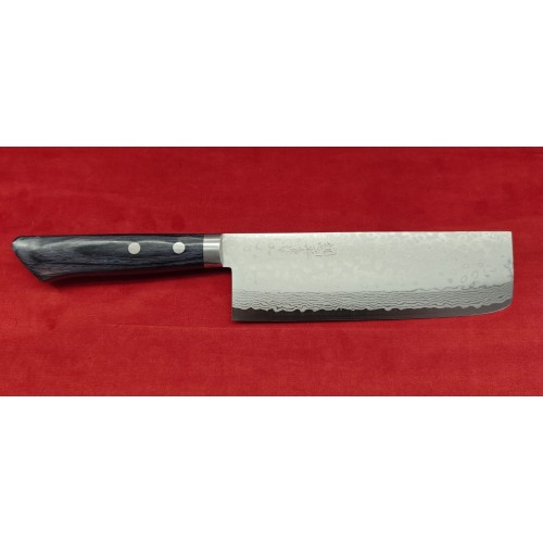 Masutani VG10 Damascus нож Накири-Nakiri 165mm Blue Masutani VG10 Damascus нож Накири-Nakiri 165mm Blue