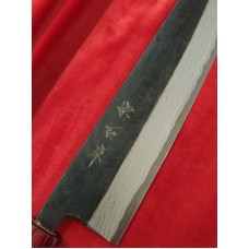 Muneishi Damascus Aogami 2 (Blue 2) нож Кирицуке-Kiritsuke 210mm