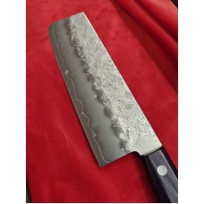 Tsunehisa нож Накири-Nakiri Ginsan(Silver #3) Nashiji-Лилав