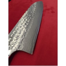 Takeshi Saji SRS13 Damascus Maru Hammered Нож Сантоку-Santoku 180mm-Кориан Takeshi Saji SRS13 Damascus Maru Hammered Нож Сантоку-Santoku 180mm-Кориан