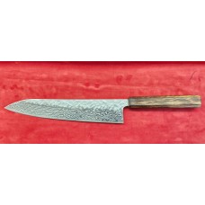 Tsunehisa 440C Damascus Nashiji нож Гиото-Gyuto 240mm - Yaki Urushi Дъб Tsunehisa 440C Damascus Nashiji нож Гиото-Gyuto 240mm - Yaki Urushi Дъб