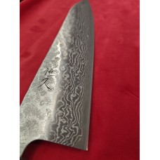 Tsunehisa 440C Damascus Nashiji нож Гиото-Gyuto 240mm - Yaki Urushi Дъб Tsunehisa 440C Damascus Nashiji нож Гиото-Gyuto 240mm - Yaki Urushi Дъб