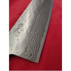 Tsunehisa 440C Damascus Nashiji нож Накири-Nakiri  170mm- Дъб
