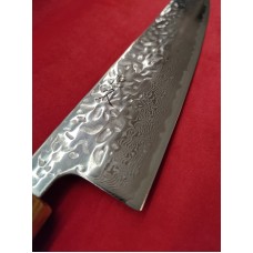 Tsunehisa AUS-10 нож Гиото-Gyuto 210мм Hammered Damascus