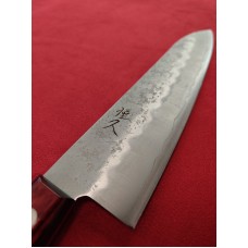 Tsunehisa нож Гиото 210mm Ginsan(Silver #3) Nashiji-Червен