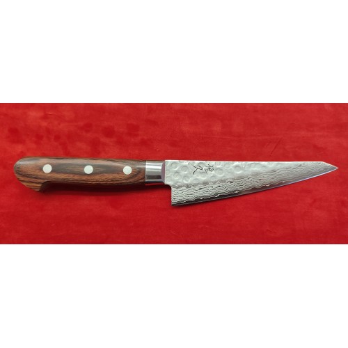 Tsunehisa Tsutime Hammered VG10 Damascus Нож Хонесуки-Honesuki 145mm