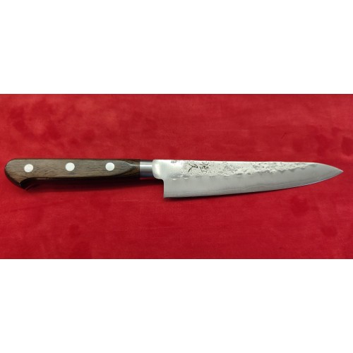 Tsunehisa Nashiji Ginsan(Silver #3) Bolster нож Пети-Petty 135мм-Кафяв Tsunehisa Nashiji Ginsan(Silver #3) Bolster нож Пети-Petty 135мм-Кафяв