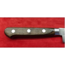 Tsunehisa Nashiji Ginsan(Silver #3) Bolster нож Пети-Petty 135мм-Кафяв