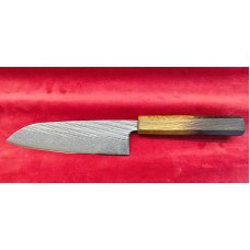 Tsunehisa AUS-10 Sanjushichi 参拾漆 Nawame Damascus нож Сантоку-Santoku 165mm