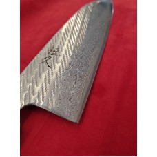 Tsunehisa AUS-10 Sanjushichi 参拾漆 Nawame Damascus нож Сантоку-Santoku 165mm