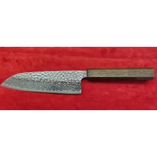 Tsunehisa Matt Ginsan 3 Damascus нож Сантоку-Santoku 170mm Yaki Urushi Дъб Tsunehisa Matt Ginsan 3 Damascus нож Сантоку-Santoku 170mm Yaki Urushi Дъб
