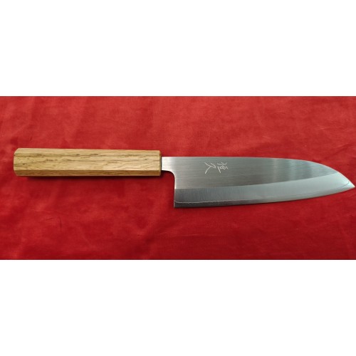 Tsunehisa SRS13 Прахова стомана нож Сантоку-Santoku 165mm