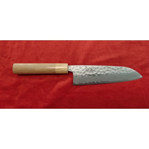 Tsunehisa Shirogami 2 Tsutime нож Santoku-Сантоку 170mm Hammered Tsunehisa Shirogami 2 Tsutime нож Santoku-Сантоку 170mm Hammered