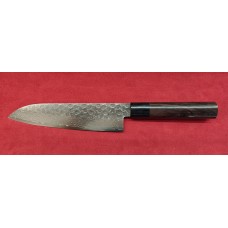 Tsunehisa 恒久 нож Santoku-Сантоку VG-10 Damascus Tsuchime 180mm-Палисандър