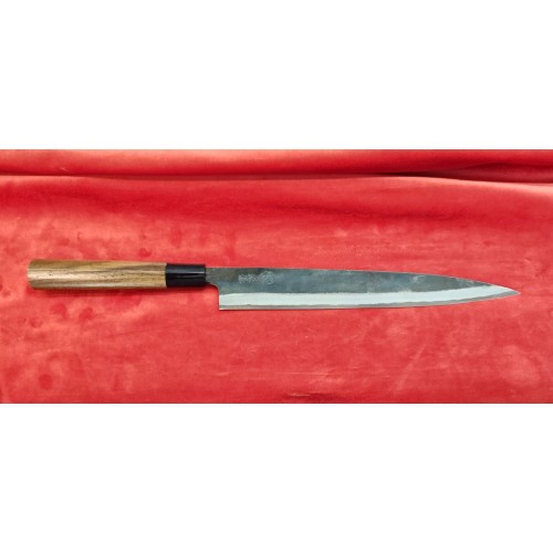 Mitokane Sajo нож Yanagiba Blue Steel двустранно заточен 240mm