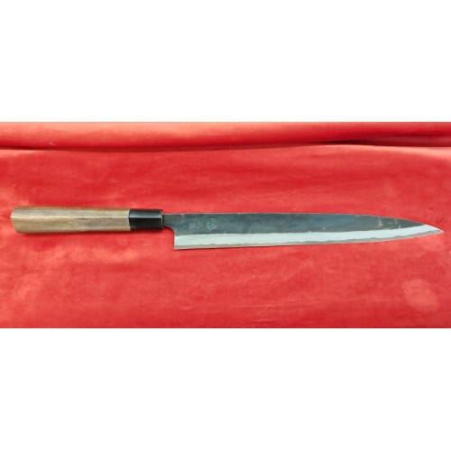 Mitokane Sajo нож Yanagiba Blue Steel двустранно заточен 270mm