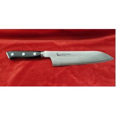 Mcusta ZANMAI Classic Damascus-Black Pakka Нож Santoku 180mm HKB-3003D