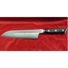 Mcusta ZANMAI Classic Damascus-Black Pakka Нож Santoku 180mm HKB-3003D