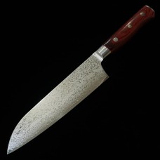 Mcusta ZANMAI Classic Pro Damascus Flame 3 Нож Santoku 180mm ZCPR3-8003D