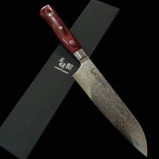 Mcusta ZANMAI Classic Pro Damascus Flame 3 Нож Santoku 180mm ZCPR3-8003D