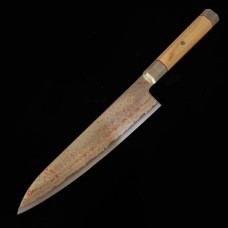 MCUSTA ZANMAI Limited Edition Ultimate 3 White Phoenix, V-Toku2 Colored Damascus Gyuto 210