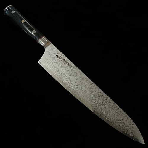 Mcusta ZANMAI Classic Pro 3 Damascus Zebra нож Гиото-Gyuto 210mm ZCPZ3-8005D