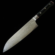 Mcusta ZANMAI Classic Pro 3 Damascus Flame Нож Santoku 180mm ZCPZ3-8003D