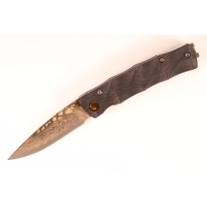 Mcusta MC-33C-SG10 25th Anniversary Shinra Take дръжка Bamboo Design Black G10/Copper Limited Edition 100бр.