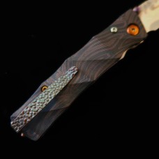 Mcusta MC-33C-SG10 25th Anniversary Shinra Take дръжка Bamboo Design Black G10/Copper Limited Edition 100бр.