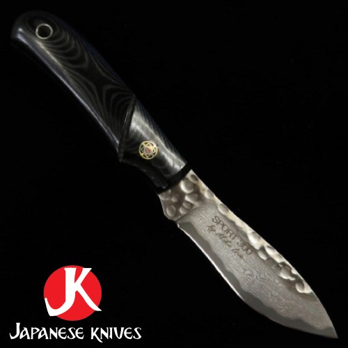 Mcusta-Mike Irie нож Sport 300 Damascus VG-10 Core Black Micarta-фиксирано острие Mcusta-Mike Irie нож Sport 300 Damascus VG-10 Core Black Micarta-фиксирано острие
