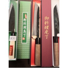 Kiyokane Суши Нож Kiritsuke Kurouchi Yanagiba type 180mm -K645-