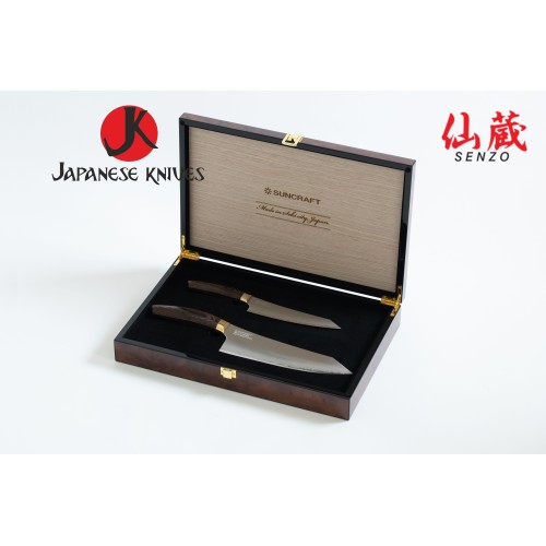 SENZO Elegancia SG2 луксозен комплект японски кухненски ножове KSK-SET2