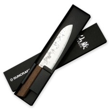 SENZO Retro Ginsan-Silver 3 нож Сантоку-Santoku 167mm GS-03